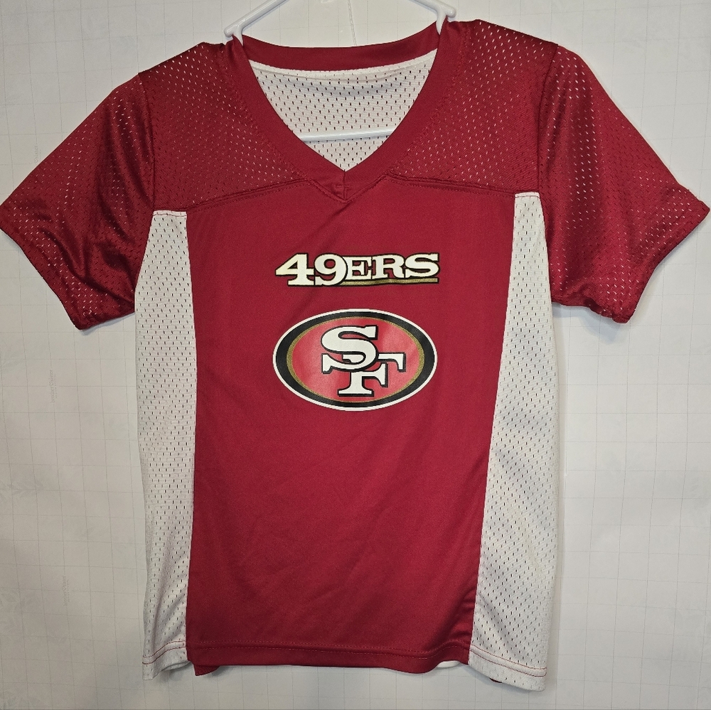 Augusta Sportswear Reversable Kids Red and White 49ers Jersey